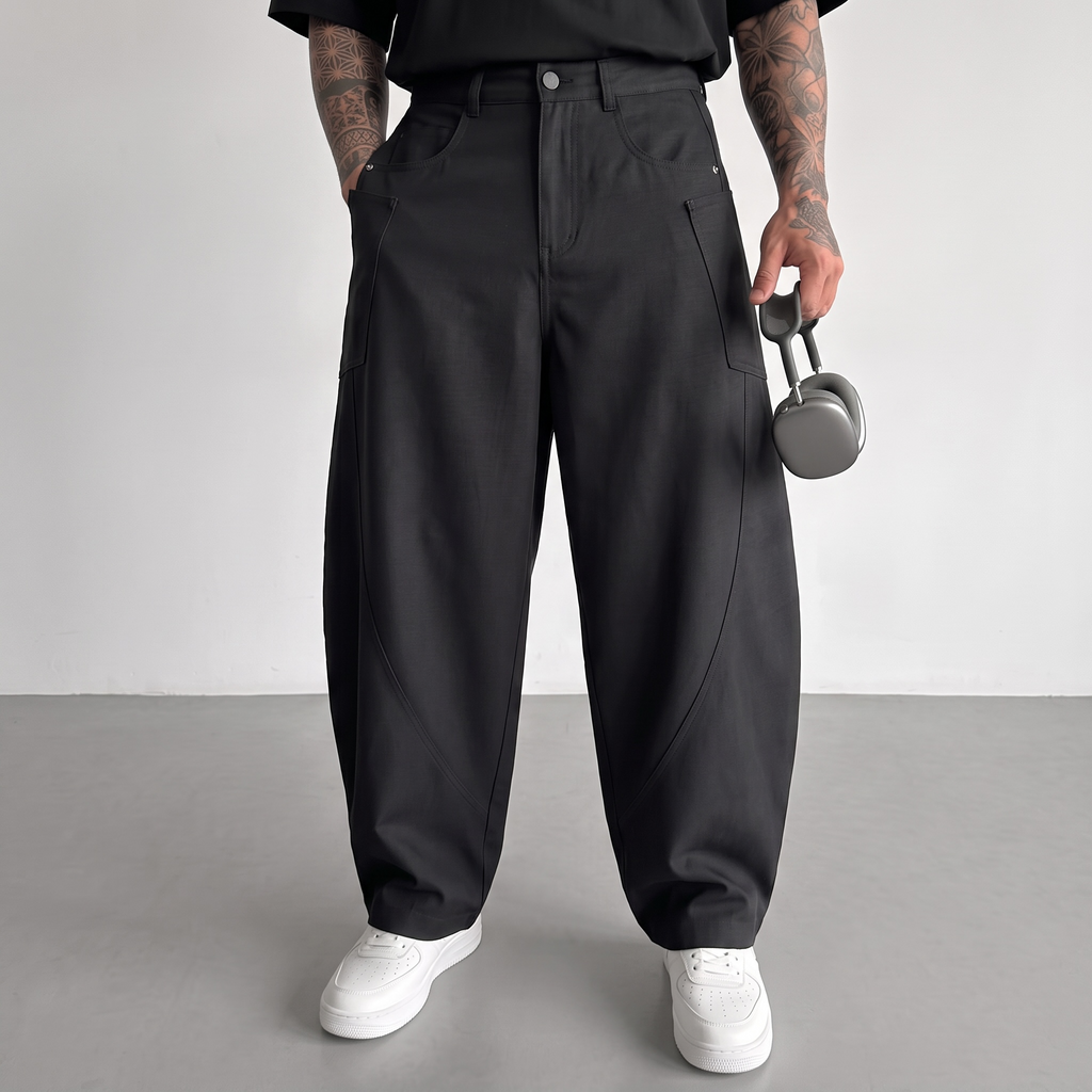 Modevue Men's Barrel Leg Pants