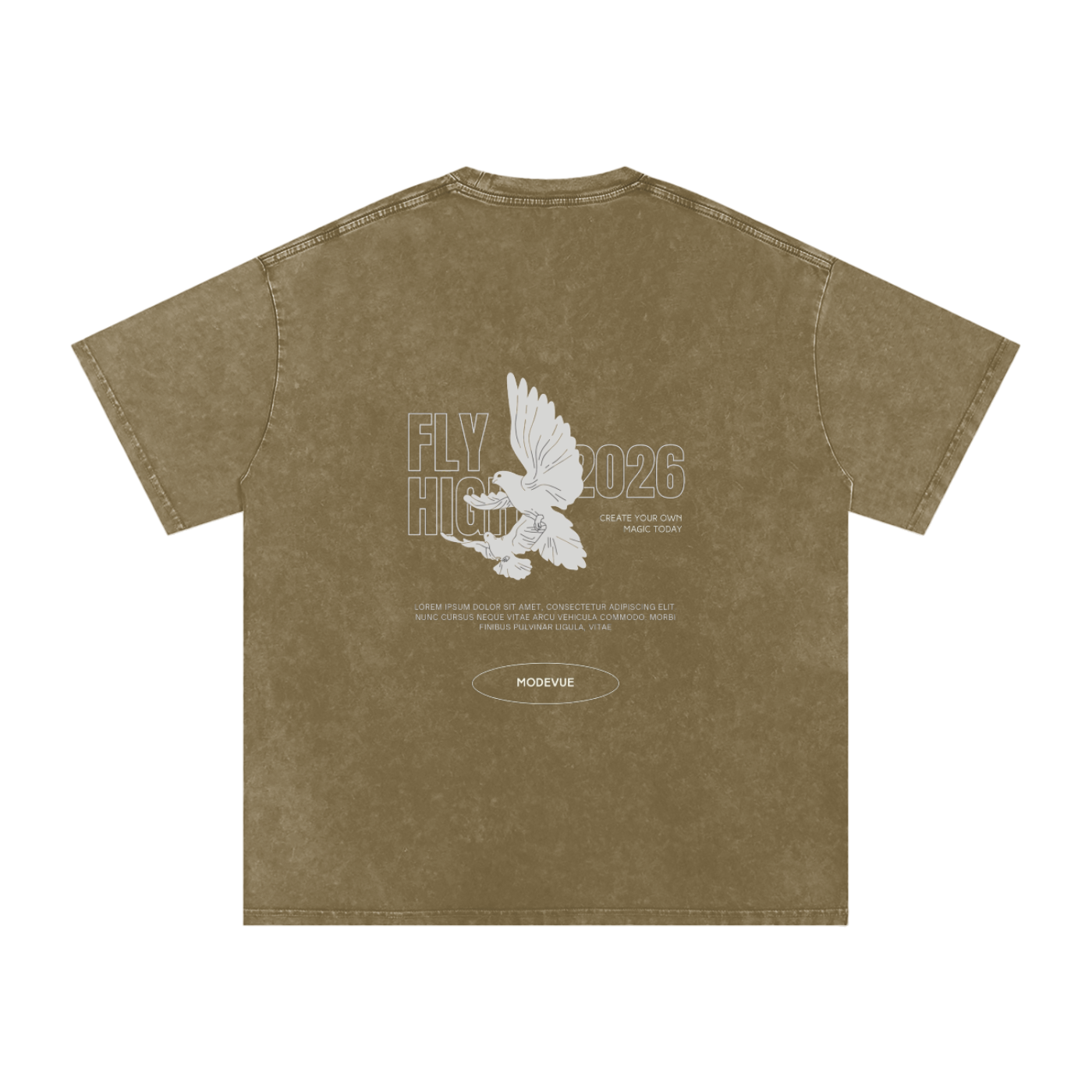 Snow Washed Oversized Cotton T-Shirt
