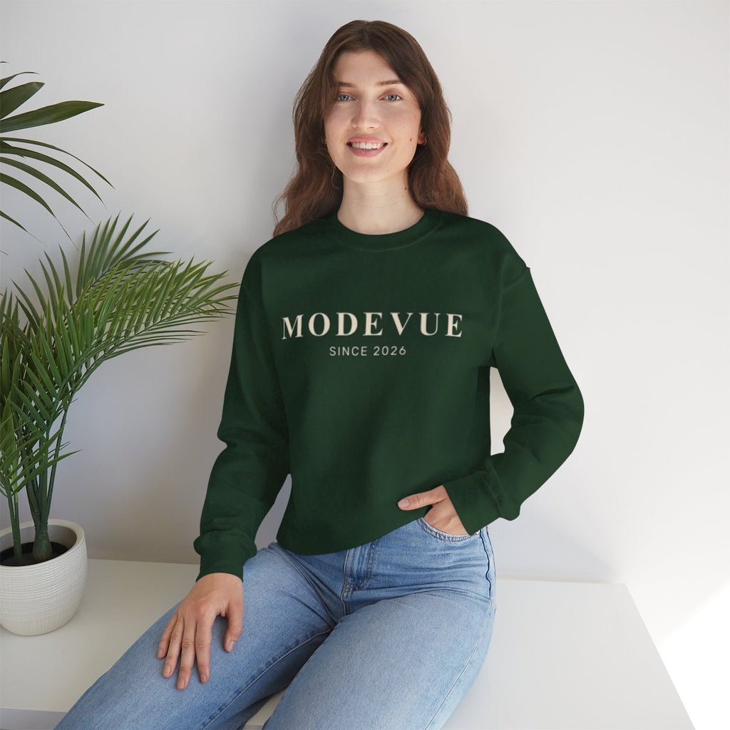 ModeVue Logo Sweatshirt — Minimalist Fashion Crewneck