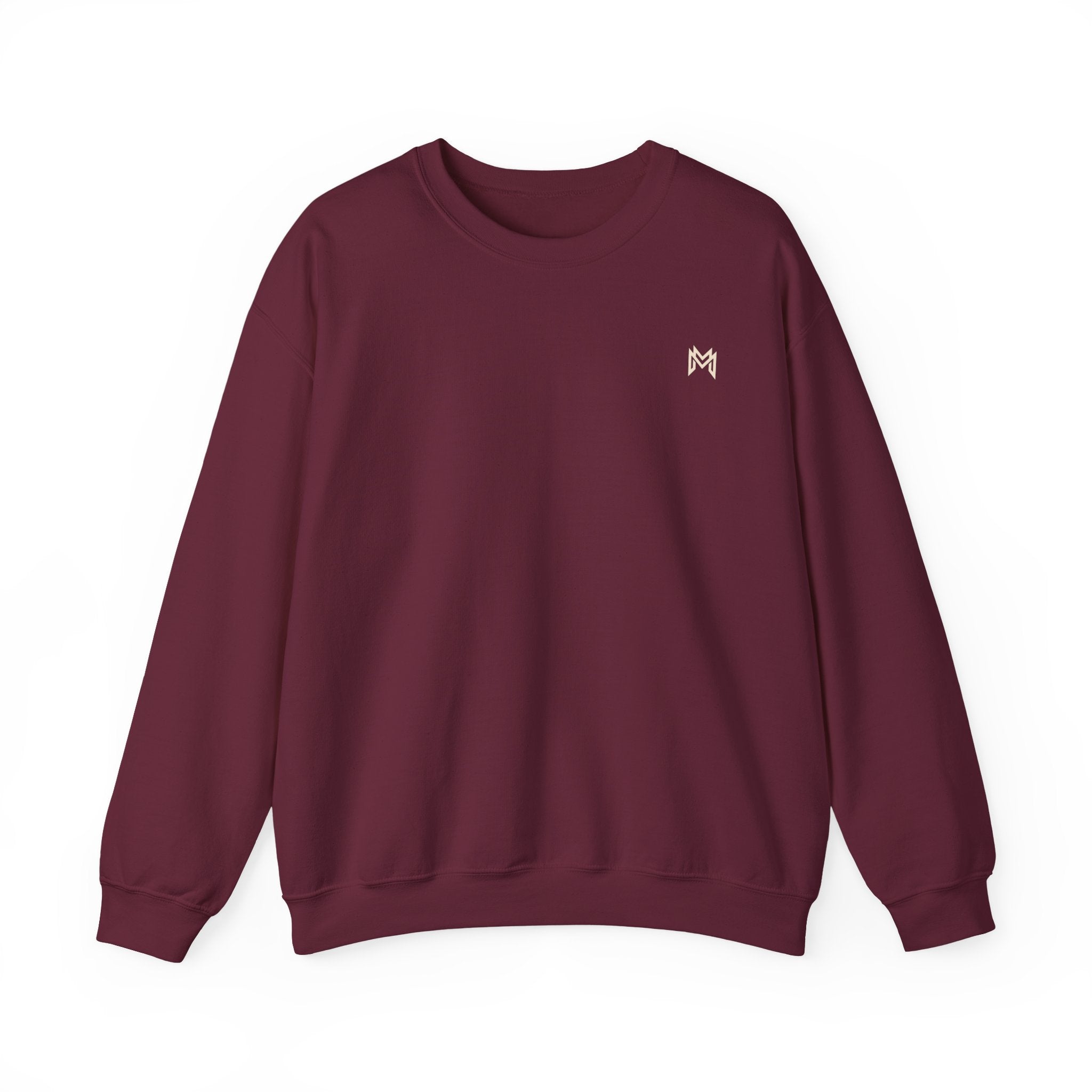 Classic White Crewneck Sweatshirt — Minimal Embroidered Everyday Pullover