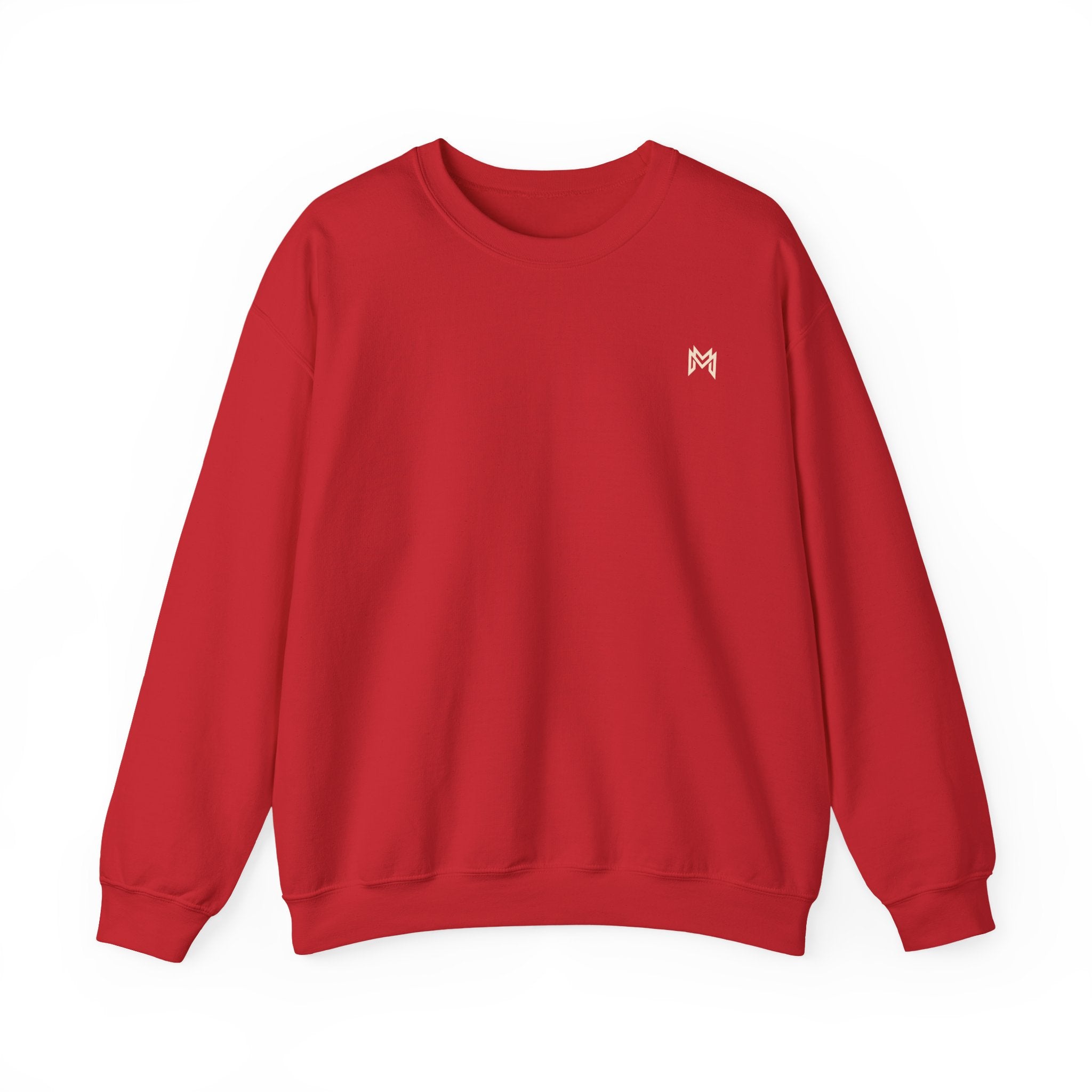 Classic White Crewneck Sweatshirt — Minimal Embroidered Everyday Pullover