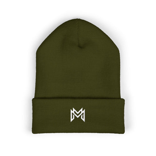 Embroidered Minimalist Logo Beanie — Classic Cuffed Knit Hat