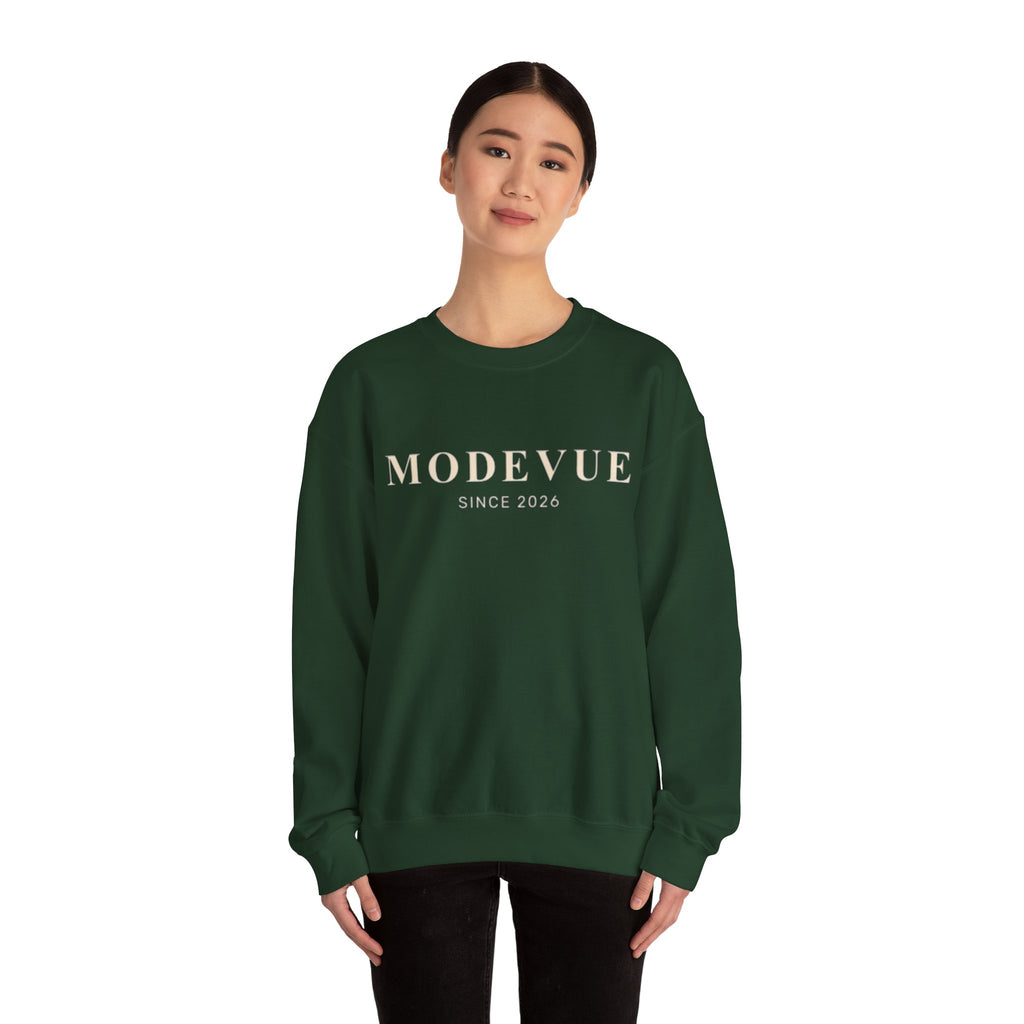 ModeVue Logo Sweatshirt — Minimalist Fashion Crewneck