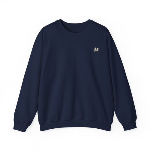 Classic White Crewneck Sweatshirt — Minimal Embroidered Everyday Pullover
