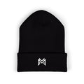Embroidered Minimalist Logo Beanie — Classic Cuffed Knit Hat