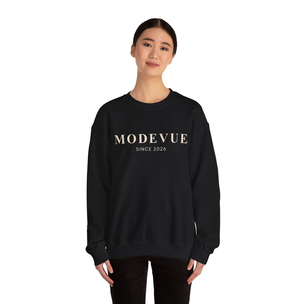ModeVue Logo Sweatshirt — Minimalist Fashion Crewneck
