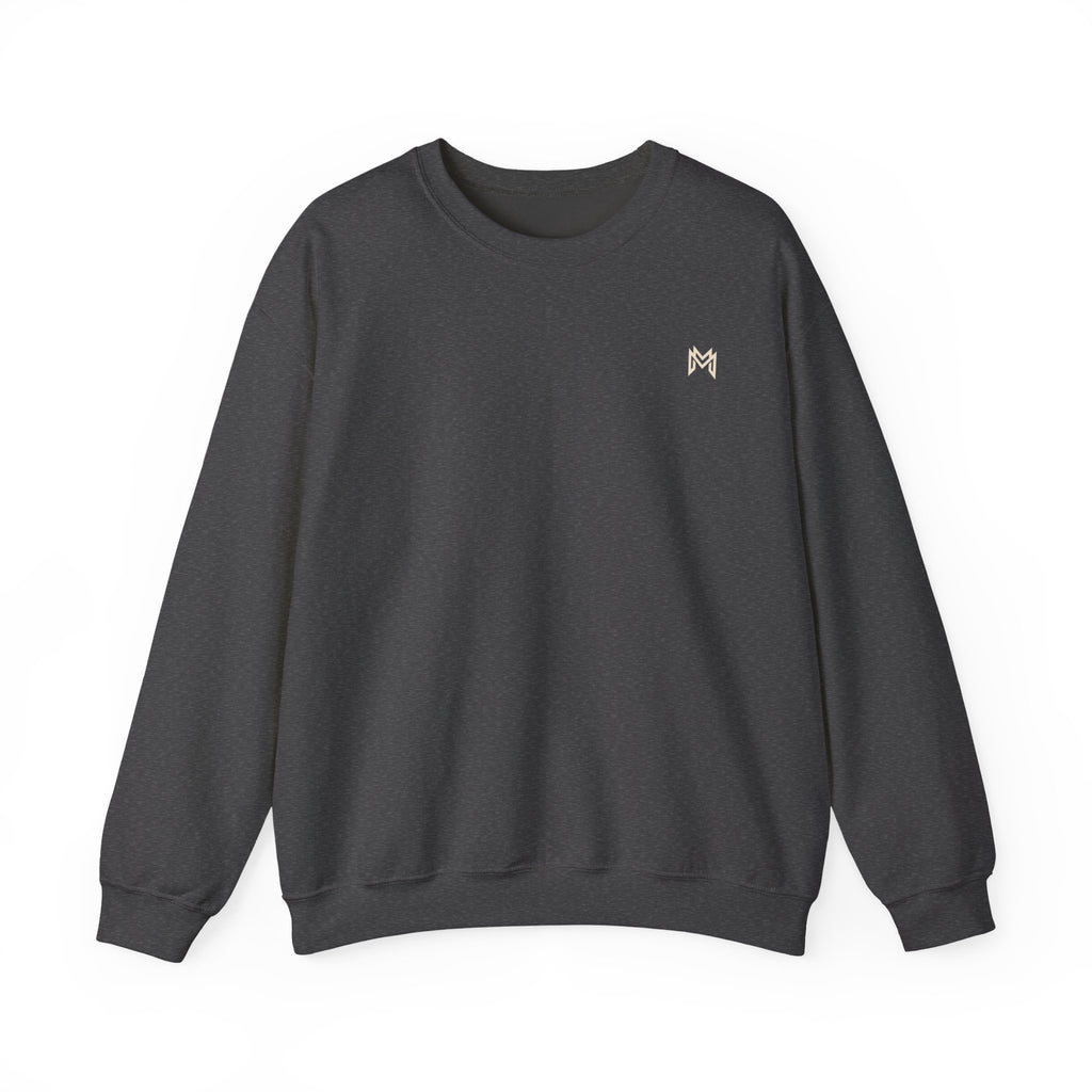 Classic White Crewneck Sweatshirt — Minimal Embroidered Everyday Pullover