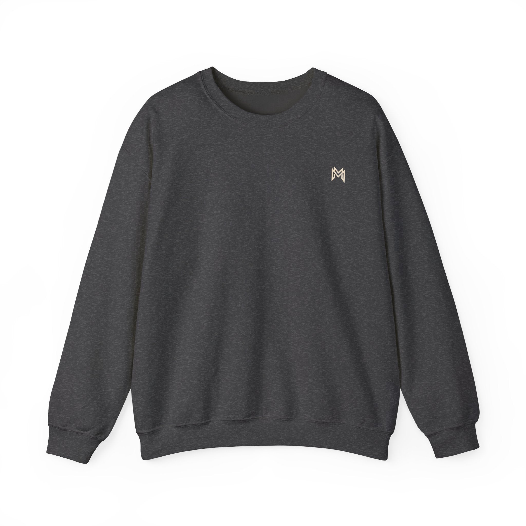 Classic White Crewneck Sweatshirt — Minimal Embroidered Everyday Pullover