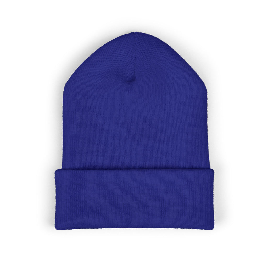 Embroidered Minimalist Logo Beanie — Classic Cuffed Knit Hat