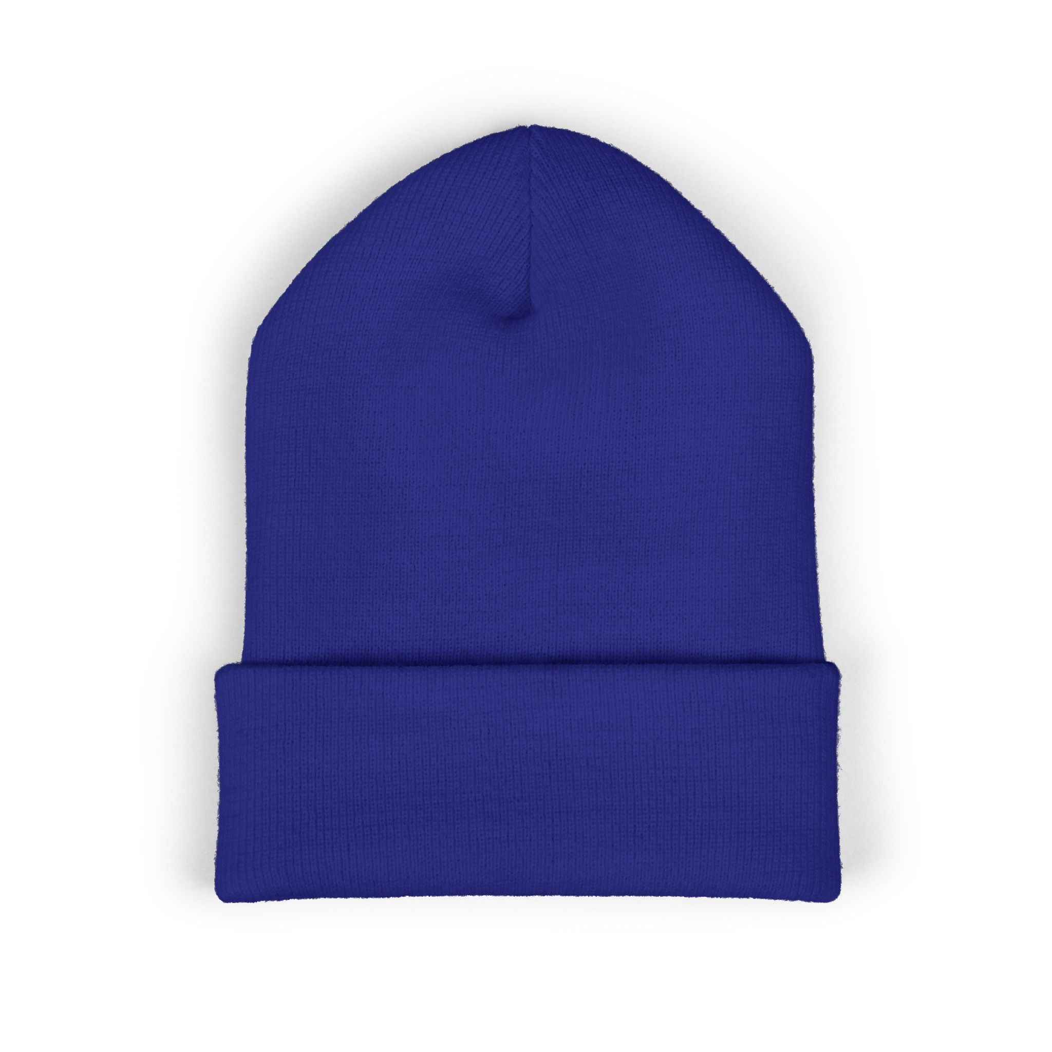 Embroidered Minimalist Logo Beanie — Classic Cuffed Knit Hat