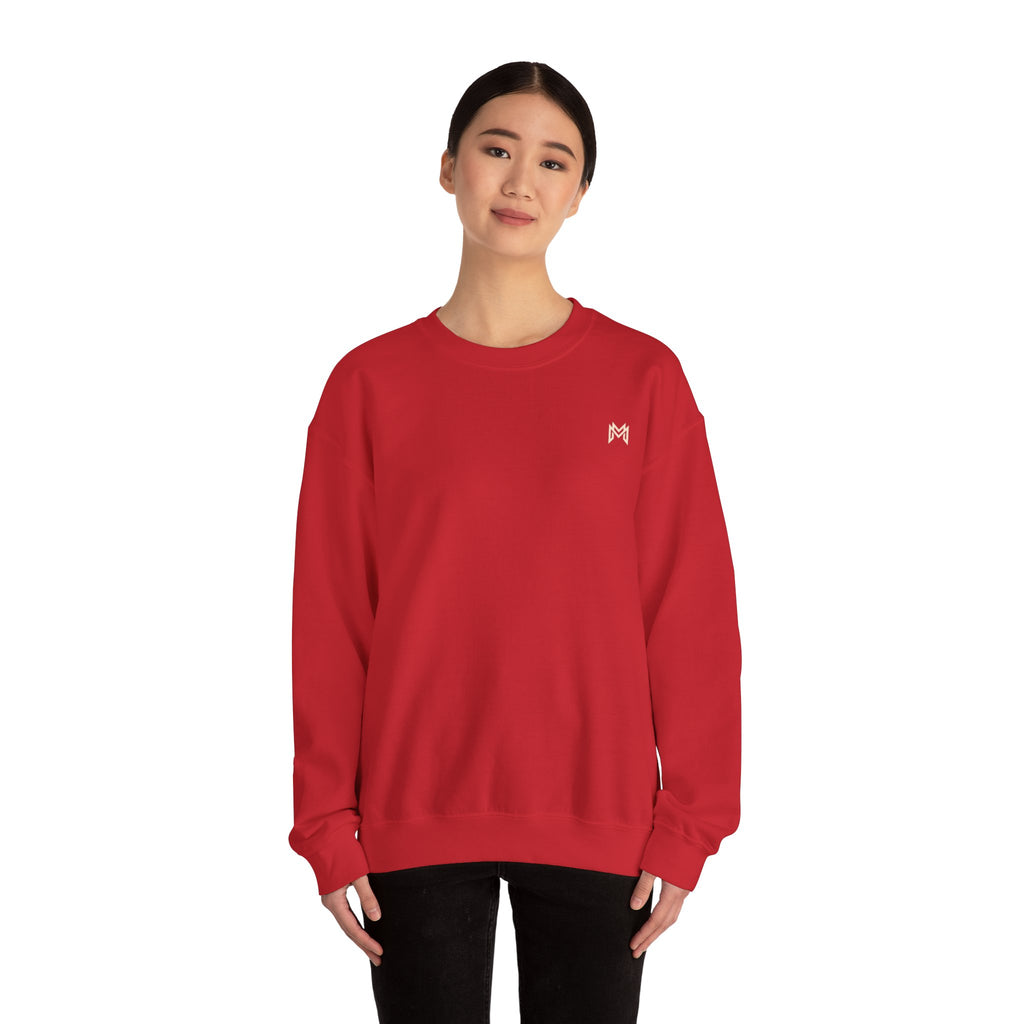 Classic White Crewneck Sweatshirt — Minimal Embroidered Everyday Pullover