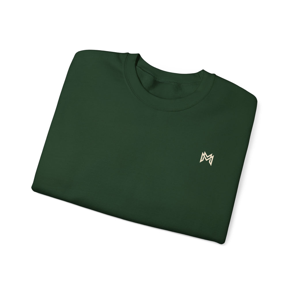 Classic White Crewneck Sweatshirt — Minimal Embroidered Everyday Pullover
