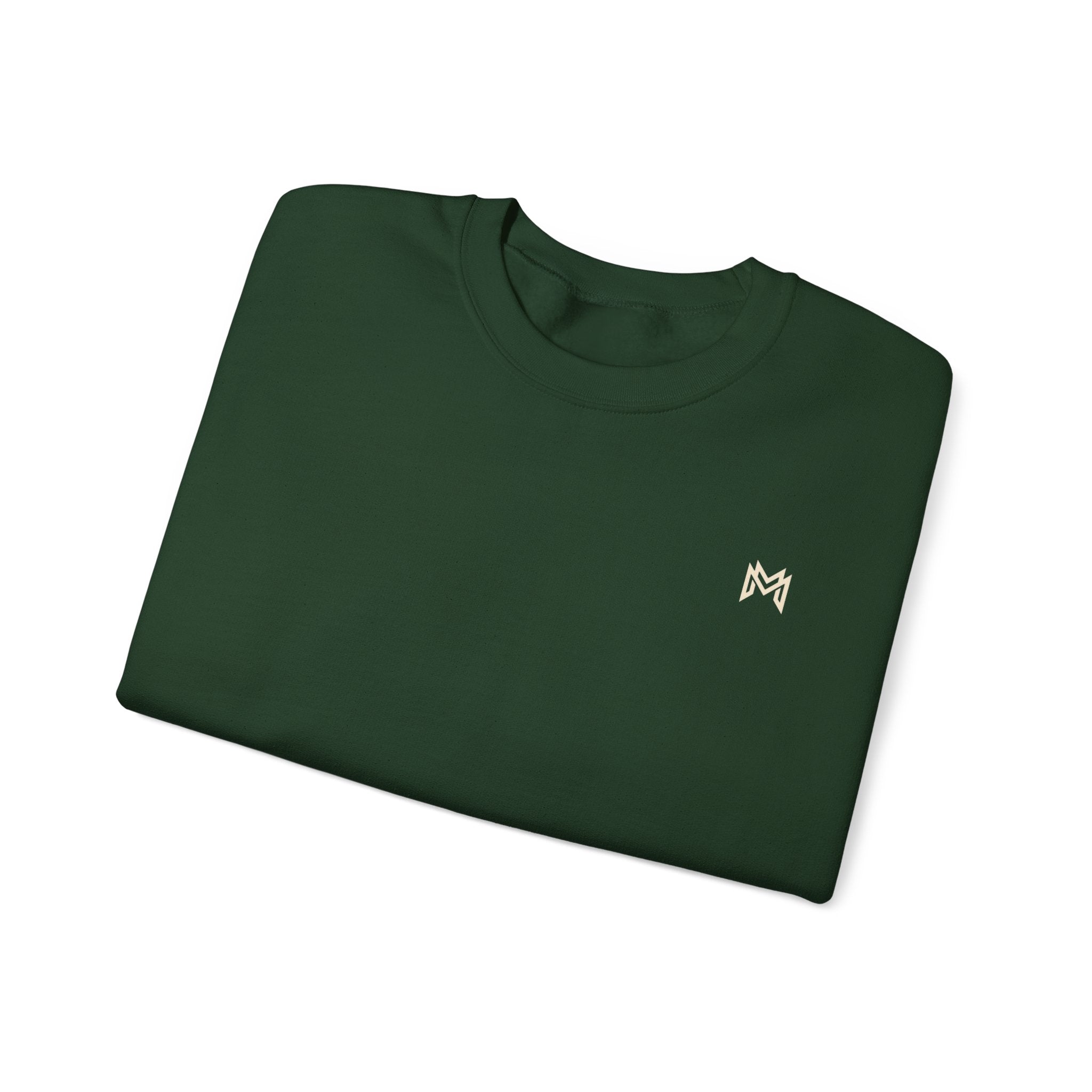 Classic White Crewneck Sweatshirt — Minimal Embroidered Everyday Pullover