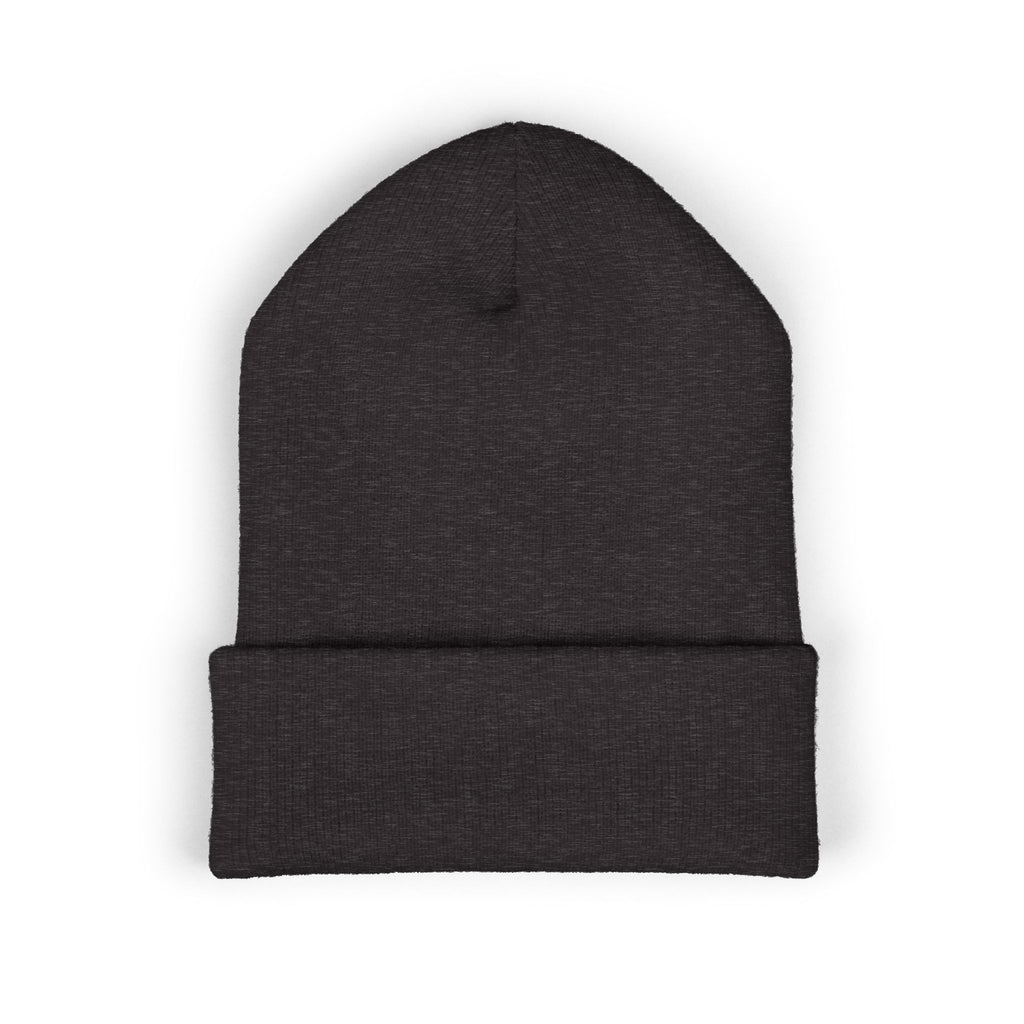 Embroidered Minimalist Logo Beanie — Classic Cuffed Knit Hat