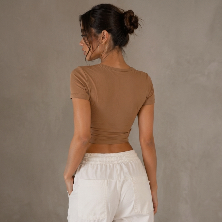 Ruched Bodycon Crop Top