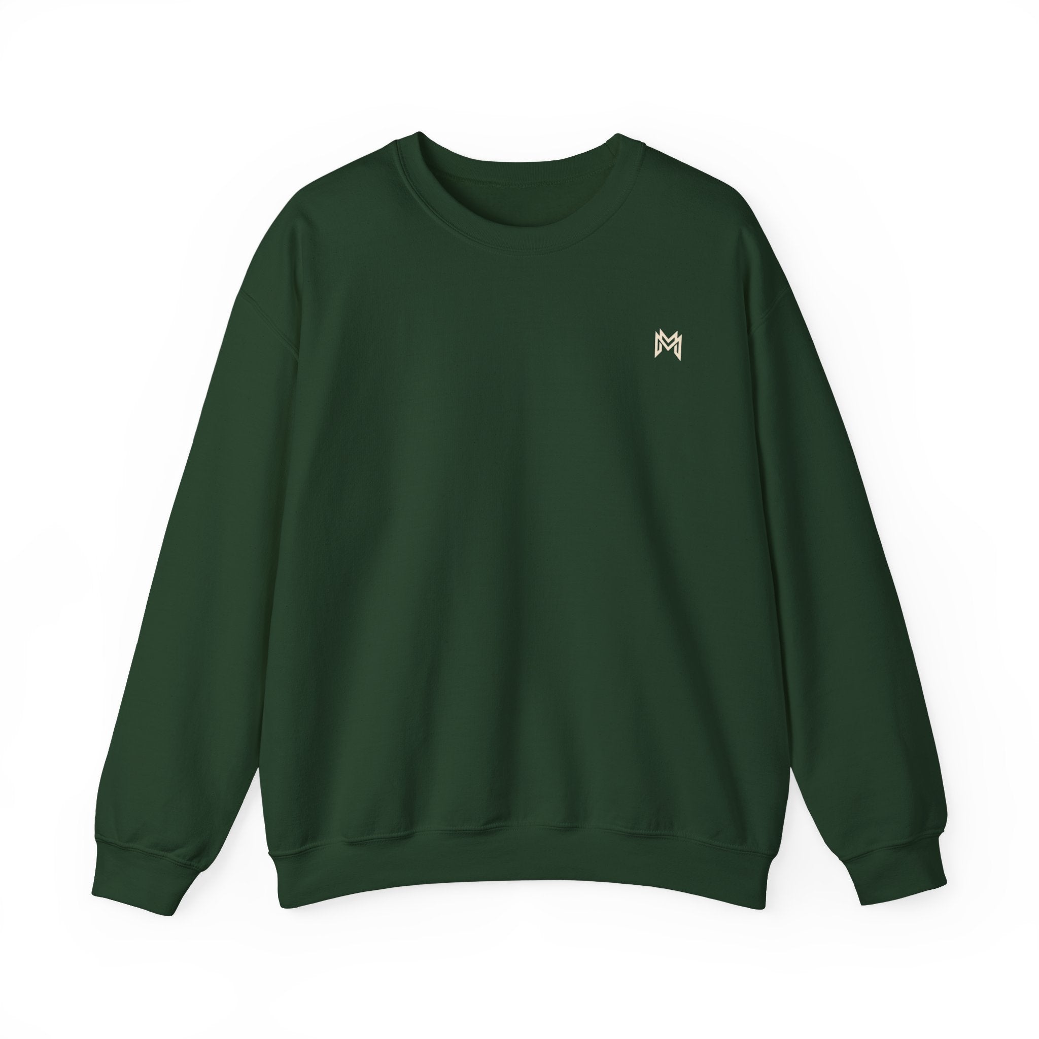 Classic White Crewneck Sweatshirt — Minimal Embroidered Everyday Pullover