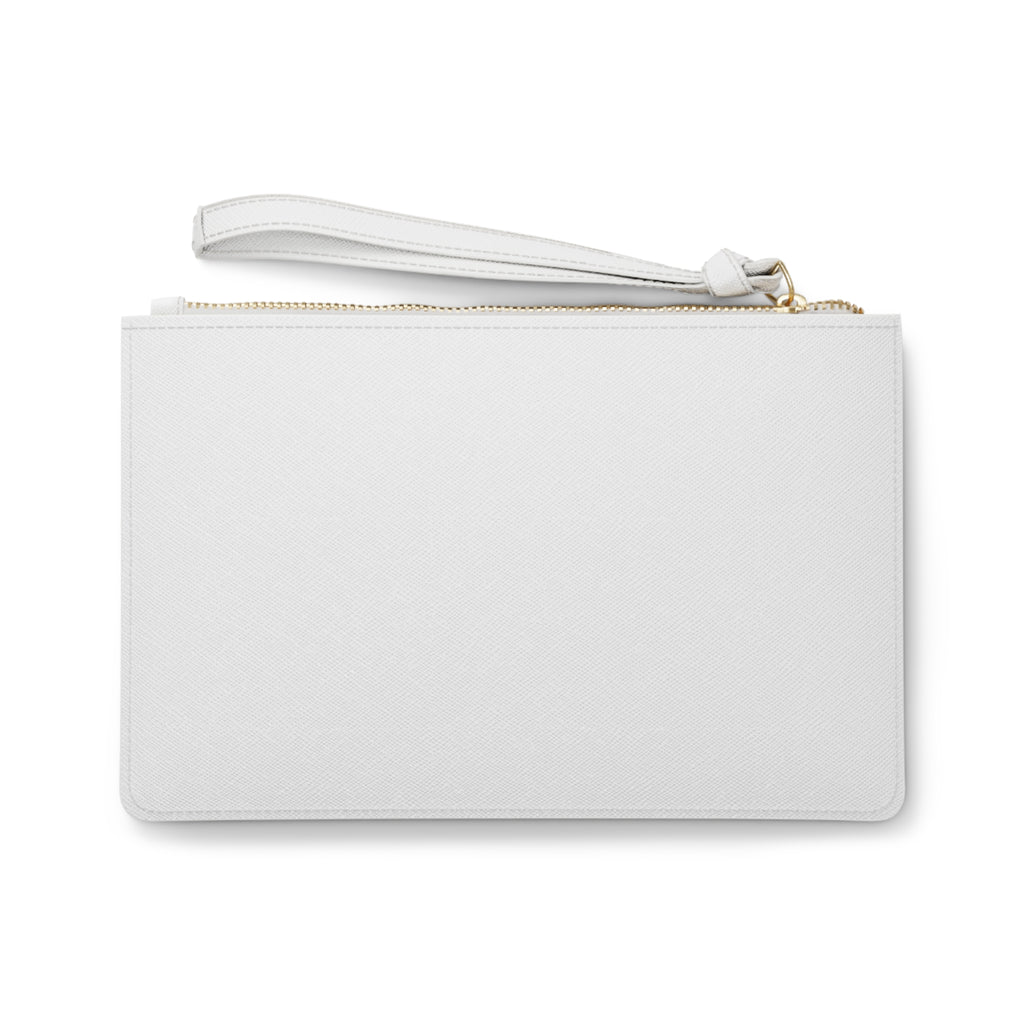 Modevue Minimalist White Clutch Bag — Sleek Wristlet Purse for Events & Everyday