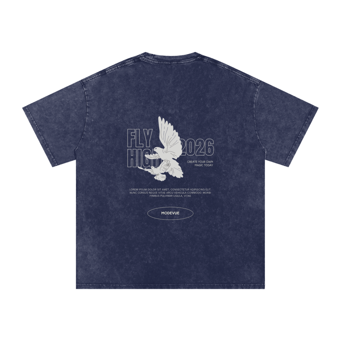 Snow Washed Oversized Cotton T-Shirt