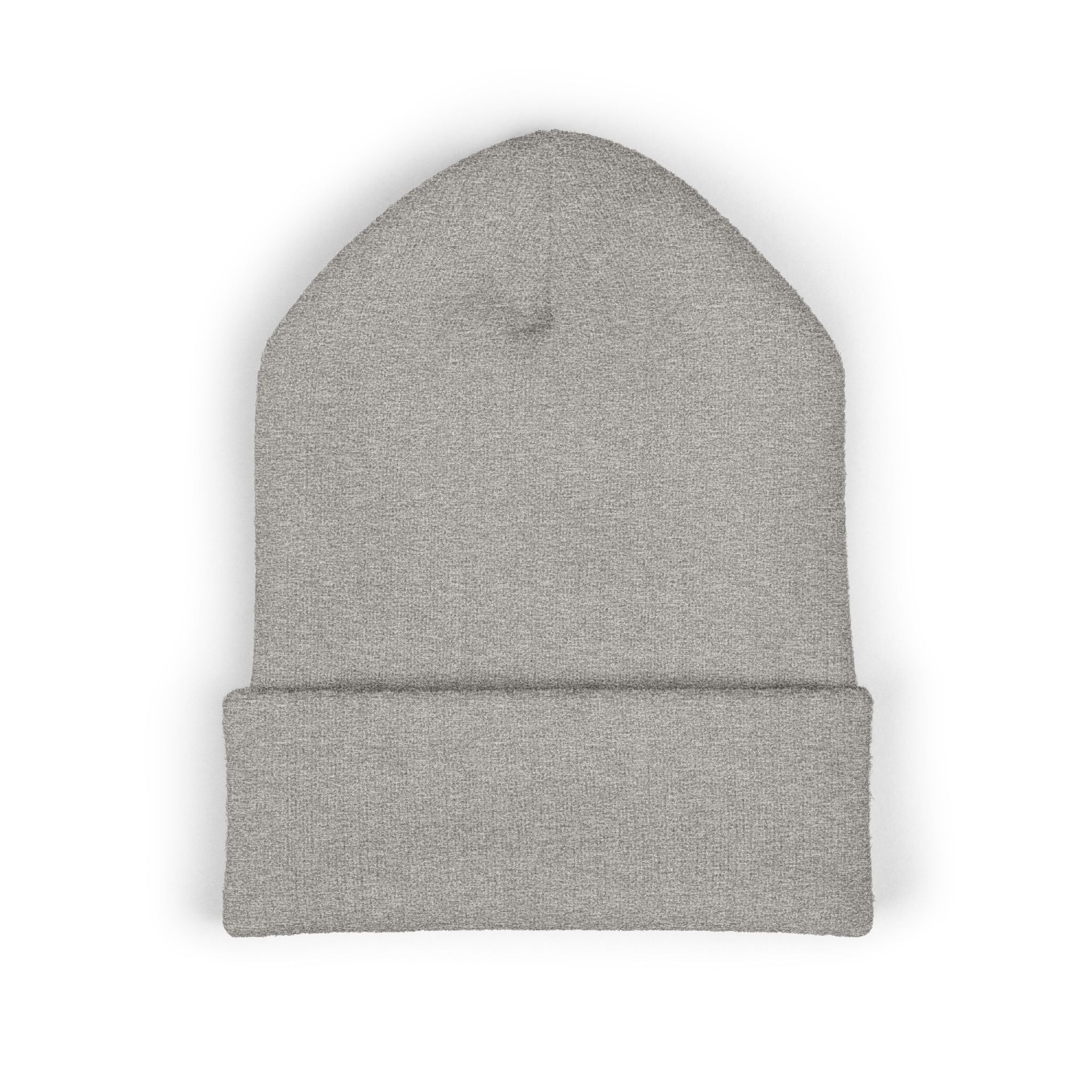 Embroidered Minimalist Logo Beanie — Classic Cuffed Knit Hat