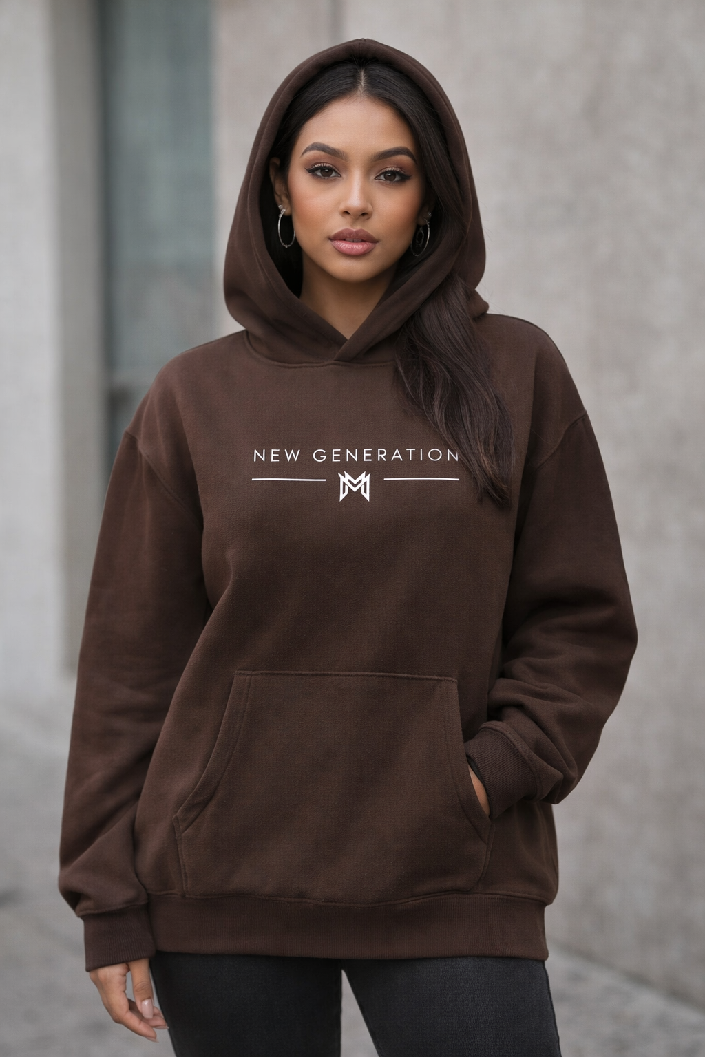 Essential Oversized Boxy Fit Fleece Hoodie
