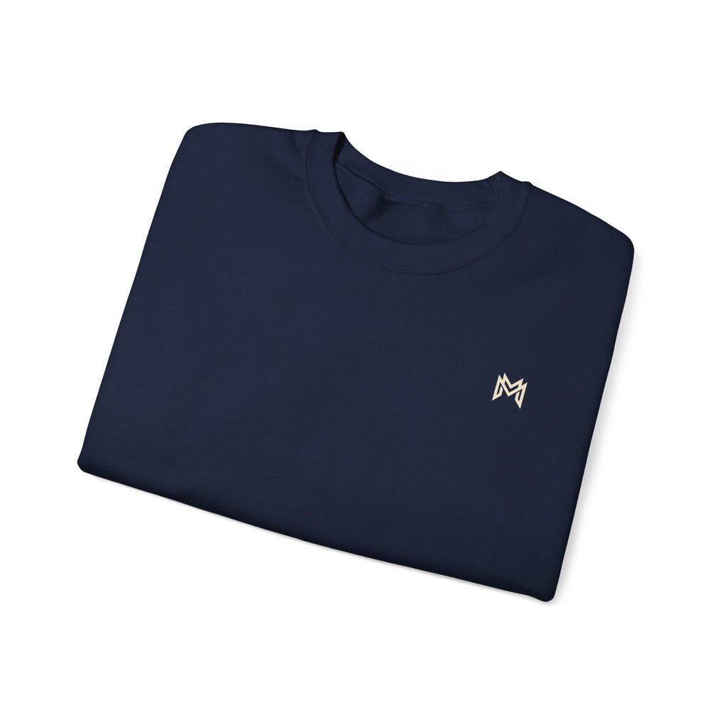 Classic White Crewneck Sweatshirt — Minimal Embroidered Everyday Pullover