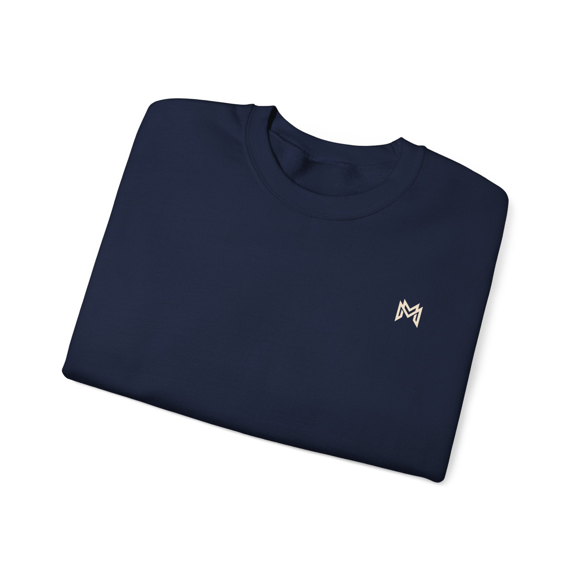Classic White Crewneck Sweatshirt — Minimal Embroidered Everyday Pullover