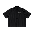 Unisex Striped Boxy Button-Up Shirt