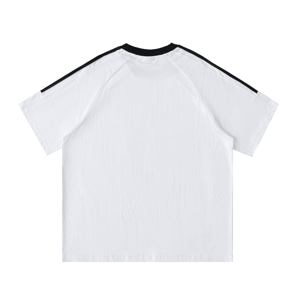 Modevue Men’s Contrast Tape Crewneck Cotton T-Shirt