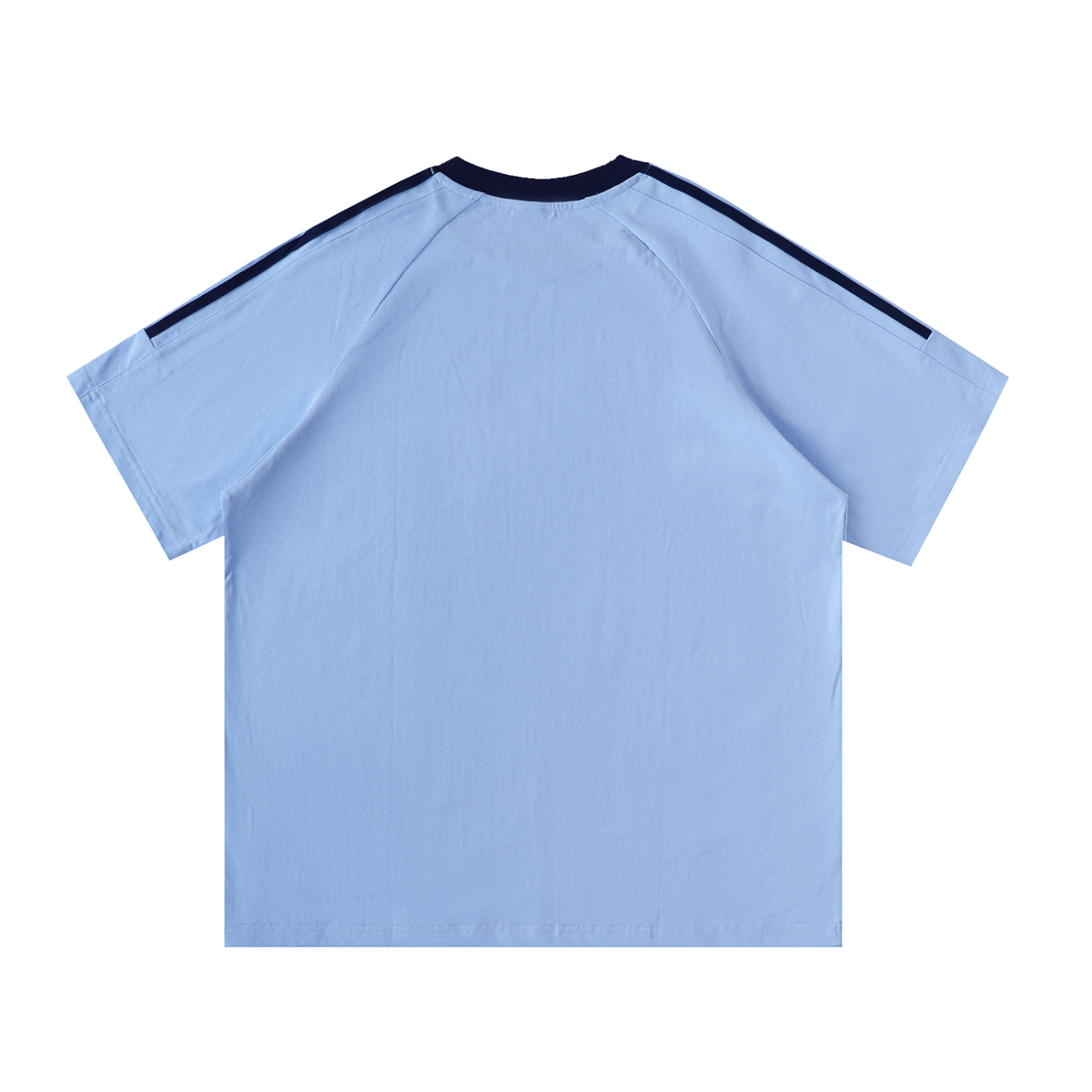 Modevue Men’s Contrast Tape Crewneck Cotton T-Shirt