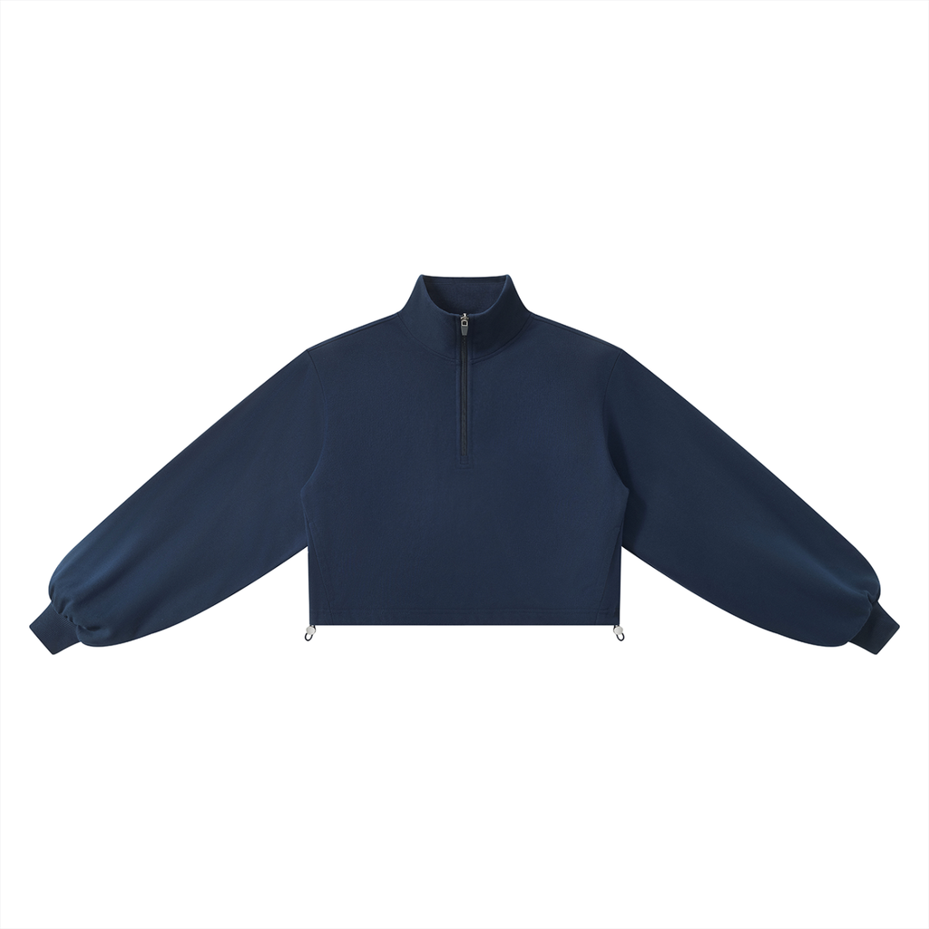 Modevue Women’s Mock-Neck Quarter-Zip Sweatshirt