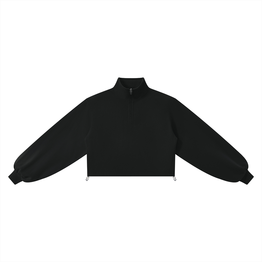 Modevue Women’s Mock-Neck Quarter-Zip Sweatshirt