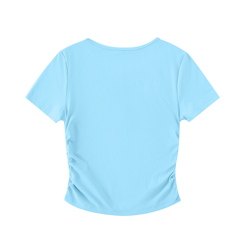 Ruched Bodycon Crop Top